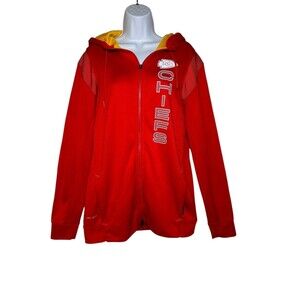 NIKE NFL Kansas City Chiefs Hoodie Womens Medium Red Full Zip Dri fit On-Field